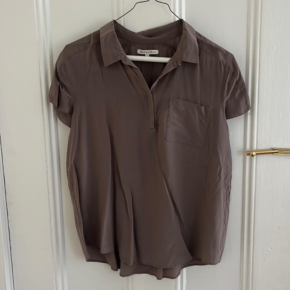 Vintage 100% silk short sleeve shirt